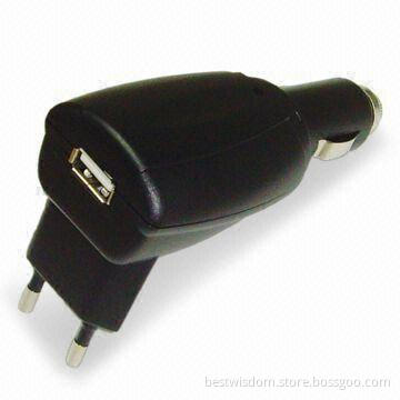 Mobile Phone USB Charger, Suitable for Travel and Car Purpose
